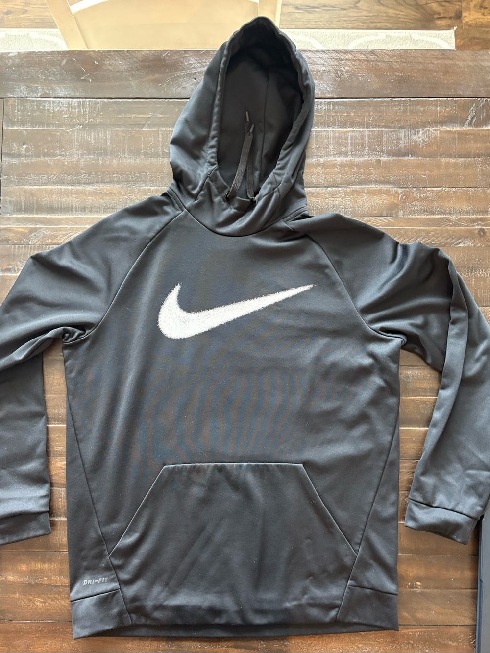 Nike Black Hoodie with White Swoosh